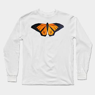 Low Poly Monarch Butterfly Long Sleeve T-Shirt